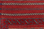 Dark Red Mashwani 2' x 7' 9 - No. 63665 - ALRUG Rug Store