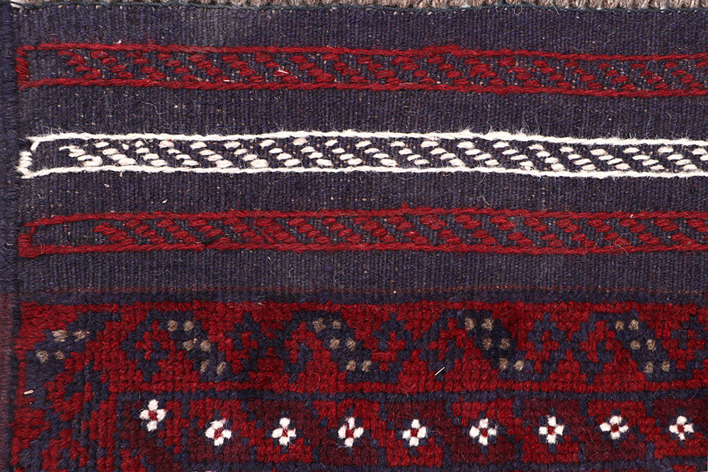 Dark Red Mashwani 1' 10 x 8' 2 - No. 63667 - ALRUG Rug Store