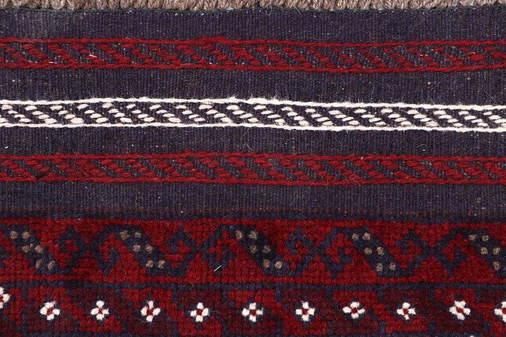 Dark Red Mashwani 1' 10 x 8' 2 - No. 63667 - ALRUG Rug Store