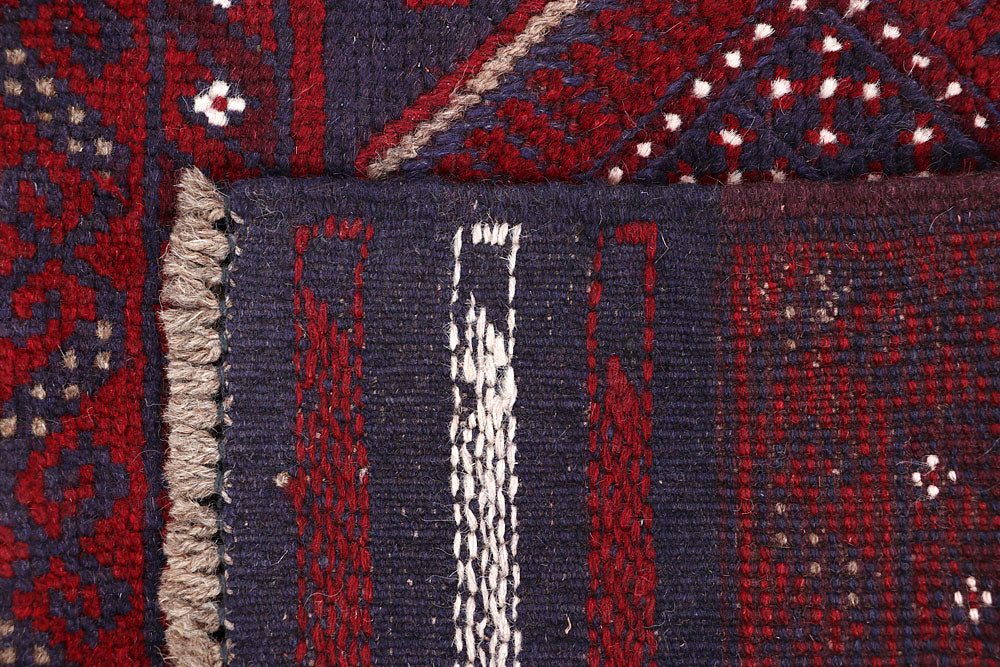 Dark Red Mashwani 1' 10 x 8' 2 - No. 63667 - ALRUG Rug Store