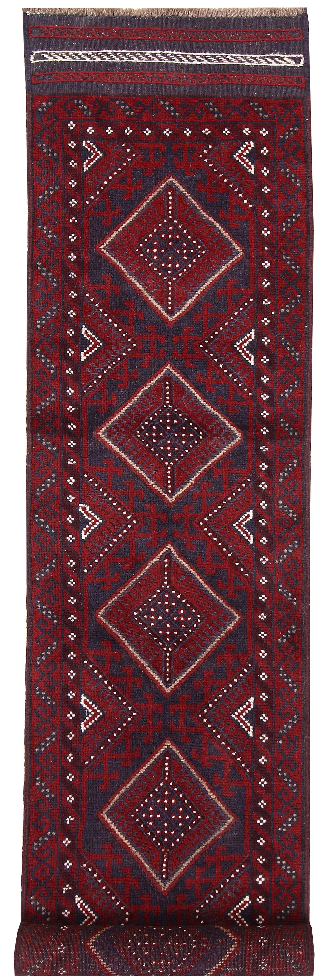 Dark Red Mashwani 1' 10 x 8' 2 - No. 63667 - ALRUG Rug Store