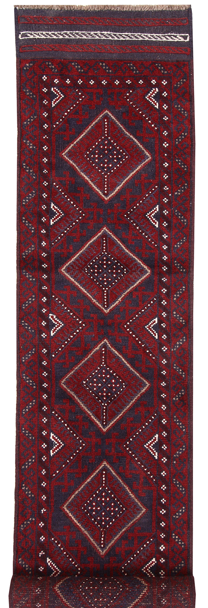 Dark Red Mashwani 1' 10 x 8' 2 - No. 63667 - ALRUG Rug Store