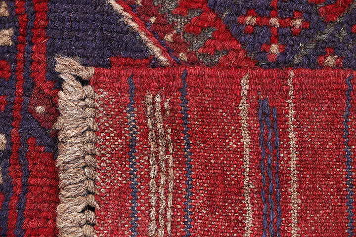 Dark Red Mashwani 2' x 8' 1 - No. 63673 - ALRUG Rug Store