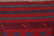 Dark Red Mashwani 2' 2 x 8' 5 - No. 63674 - ALRUG Rug Store