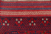 Dark Red Mashwani 2' x 8' 4 - No. 63676 - ALRUG Rug Store