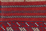 Dark Red Mashwani 2' 1 x 8' - No. 63677 - ALRUG Rug Store