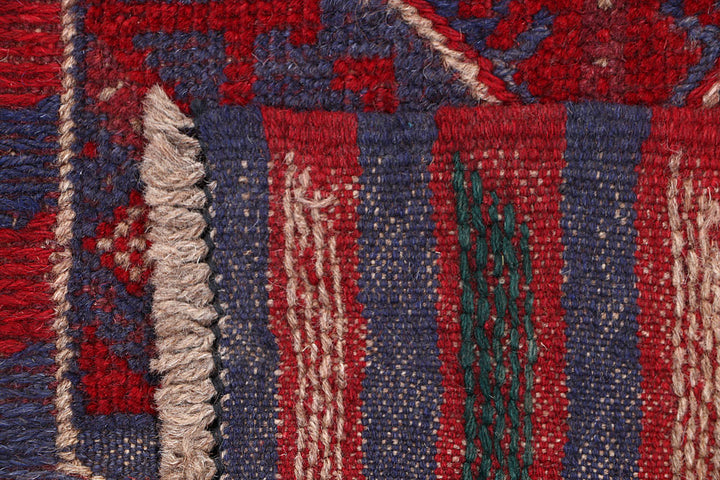 Dark Red Mashwani 2' x 8' 4 - No. 63680 - ALRUG Rug Store