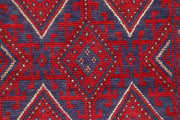 Dark Red Mashwani 2' 1 x 8' 5 - No. 63682 - ALRUG Rug Store