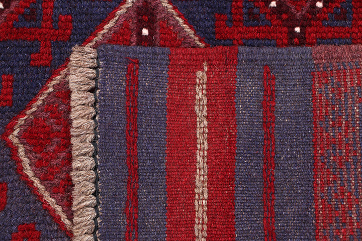 Dark Red Mashwani 2' x 8' - No. 63684 - ALRUG Rug Store