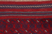 Dark Red Mashwani 2' 2 x 8' - No. 63692 - ALRUG Rug Store