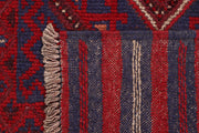 Dark Red Mashwani 2' 2 x 8' 2 - No. 63693 - ALRUG Rug Store
