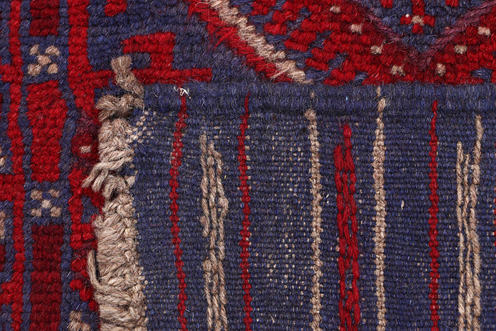 Dark Red Mashwani 2' x 8' 6 - No. 63694 - ALRUG Rug Store