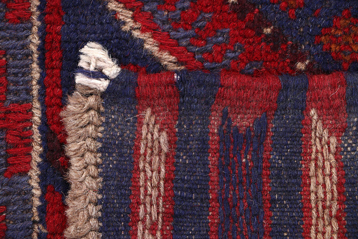 Dark Red Mashwani 2' 1 x 8' 7 - No. 63696 - ALRUG Rug Store