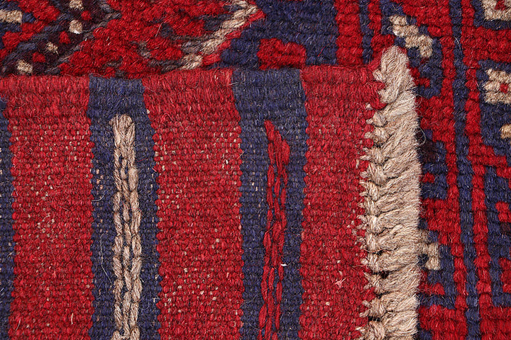 Dark Red Mashwani 2' 1 x 7' 11 - No. 63705 - ALRUG Rug Store