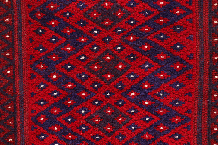 Dark Red Mashwani 1' 11 x 8' 2 - No. 63706 - ALRUG Rug Store