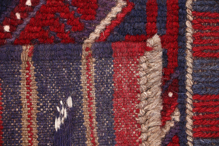 Dark Red Mashwani 2' x 8' 4 - No. 63707 - ALRUG Rug Store