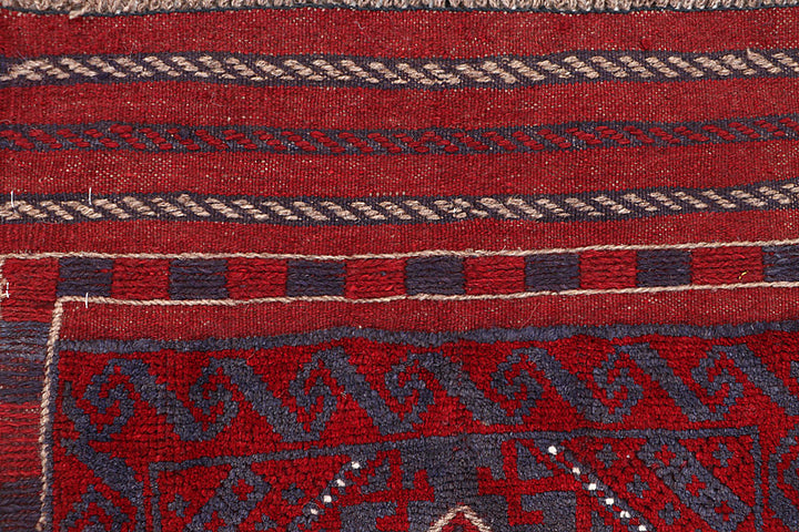 Dark Red Mashwani 2' x 8' - No. 63714 - ALRUG Rug Store