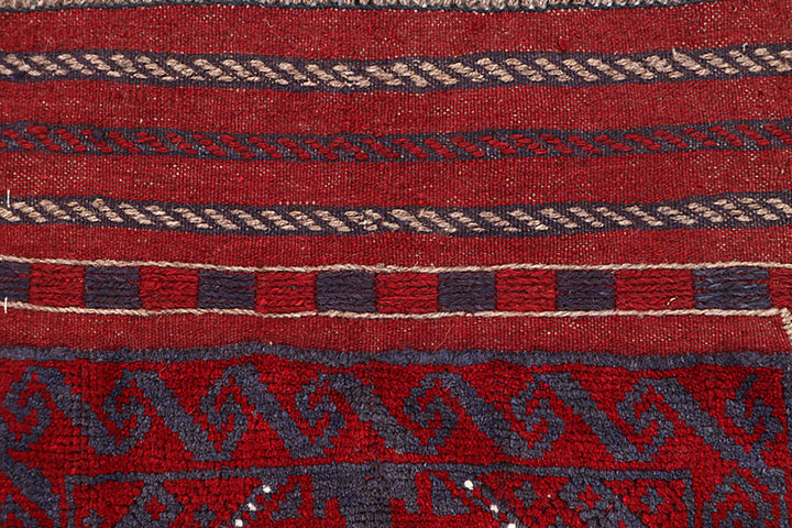 Dark Red Mashwani 2' x 8' - No. 63714 - ALRUG Rug Store