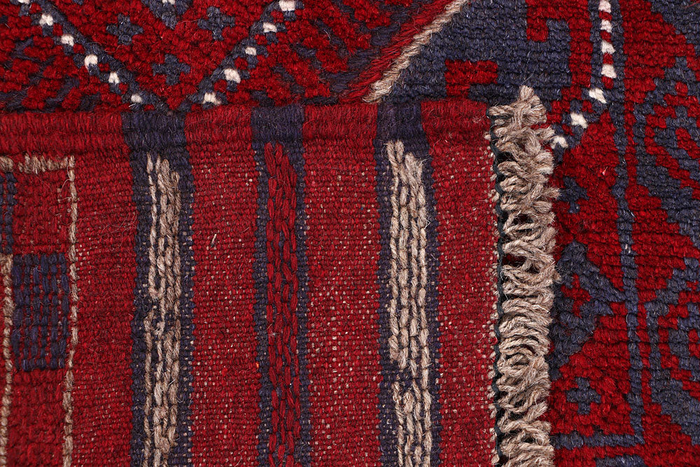 Dark Red Mashwani 2' x 8' - No. 63714 - ALRUG Rug Store