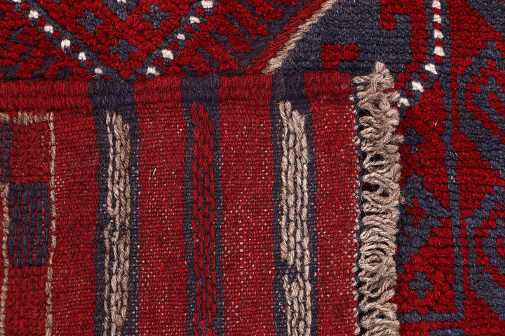 Dark Red Mashwani 2' x 8' - No. 63714 - ALRUG Rug Store