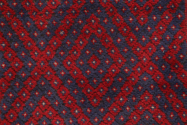 Dark Red Mashwani 2' 5 x 6' 11 - No. 63720 - ALRUG Rug Store