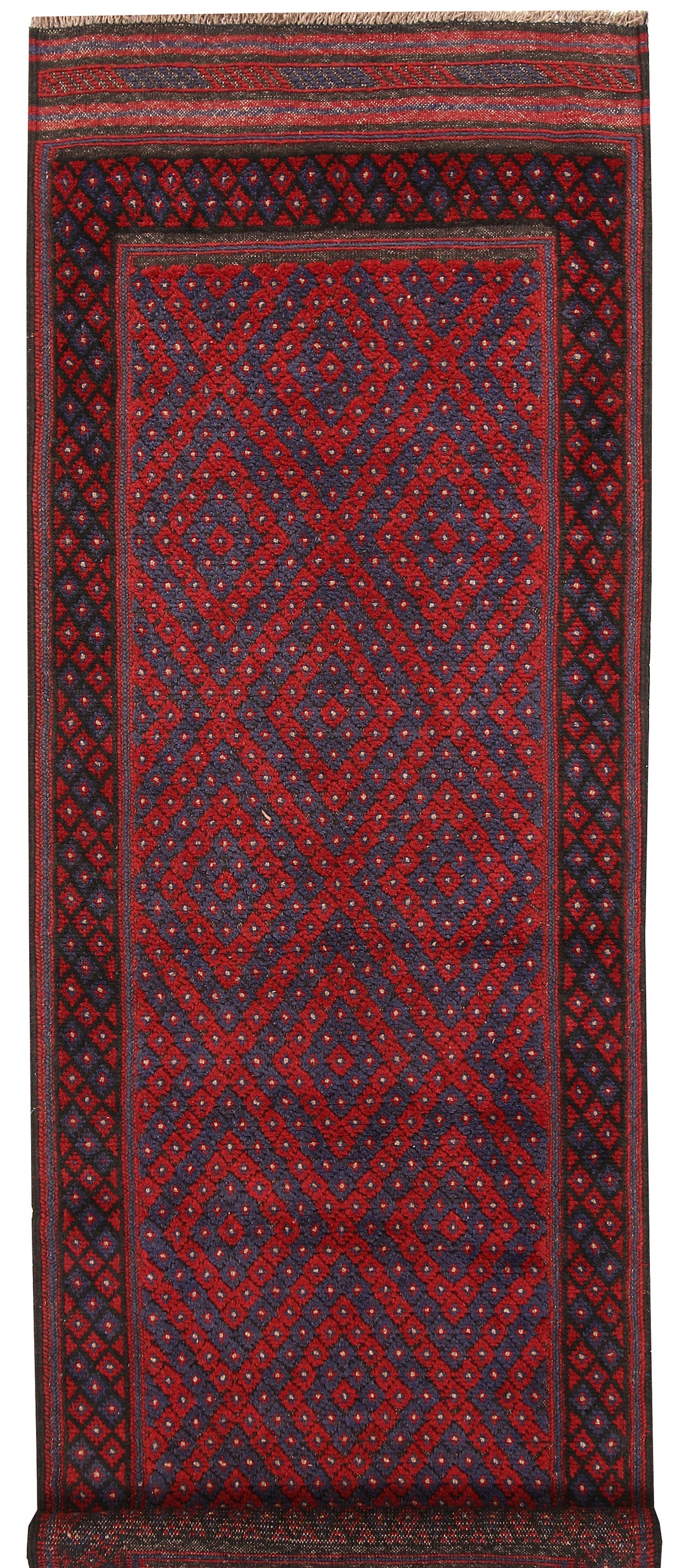 Dark Red Mashwani 2' 5 x 6' 11 - No. 63720 - ALRUG Rug Store