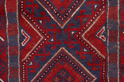 Dark Red Mashwani 2' x 8' 5 - No. 63723 - ALRUG Rug Store