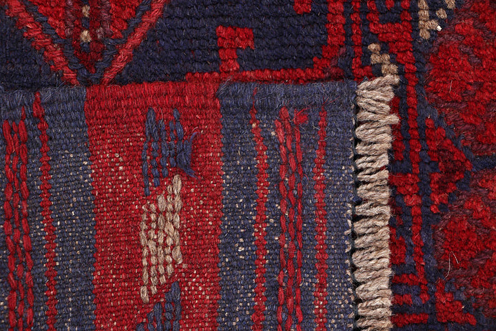 Dark Red Mashwani 2' 1 x 8' 1 - No. 63725 - ALRUG Rug Store