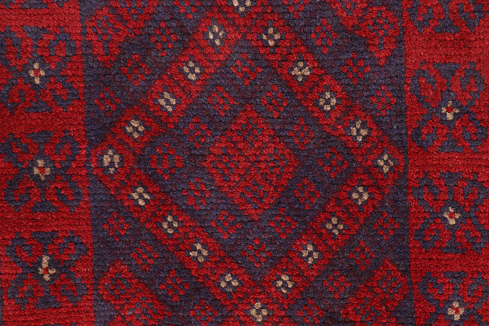 Dark Red Mashwani 2' x 7' 10 - No. 63726 - ALRUG Rug Store