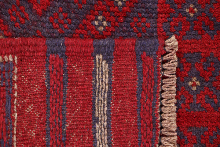 Dark Red Mashwani 2' x 7' 10 - No. 63726 - ALRUG Rug Store