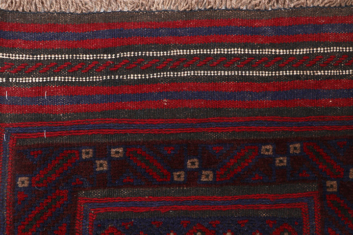 Dark Blue Mashwani 2' x 7' 10 - No. 63727 - ALRUG Rug Store