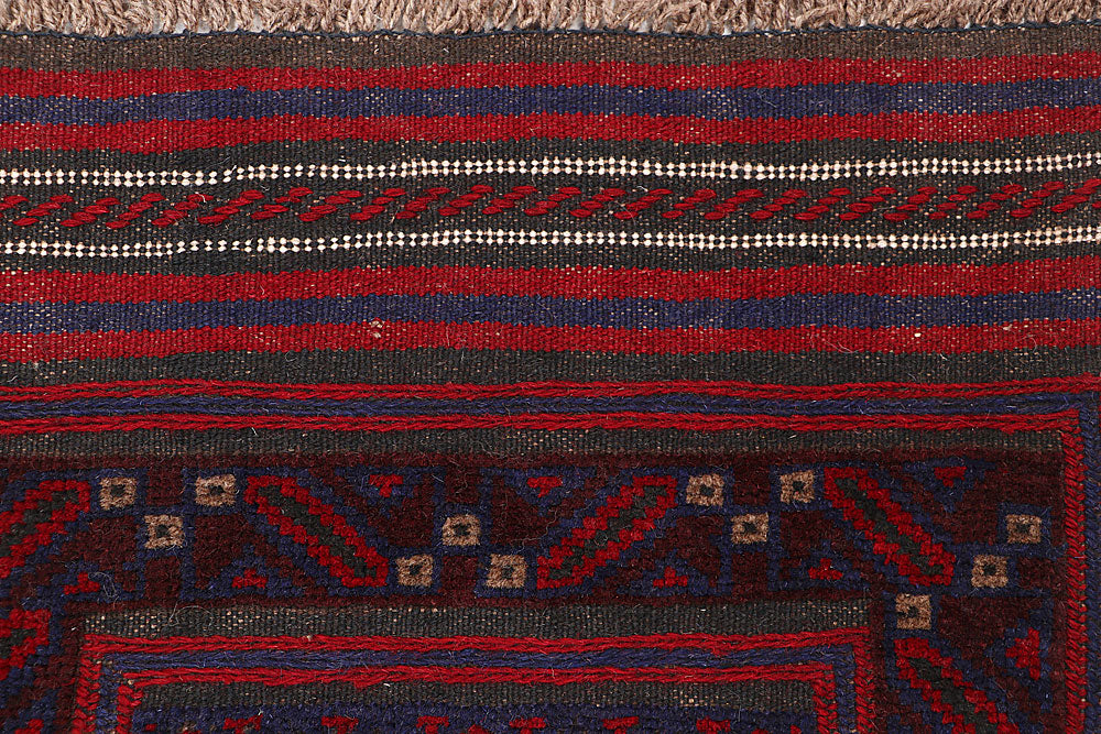 Dark Blue Mashwani 2' x 7' 10 - No. 63727 - ALRUG Rug Store