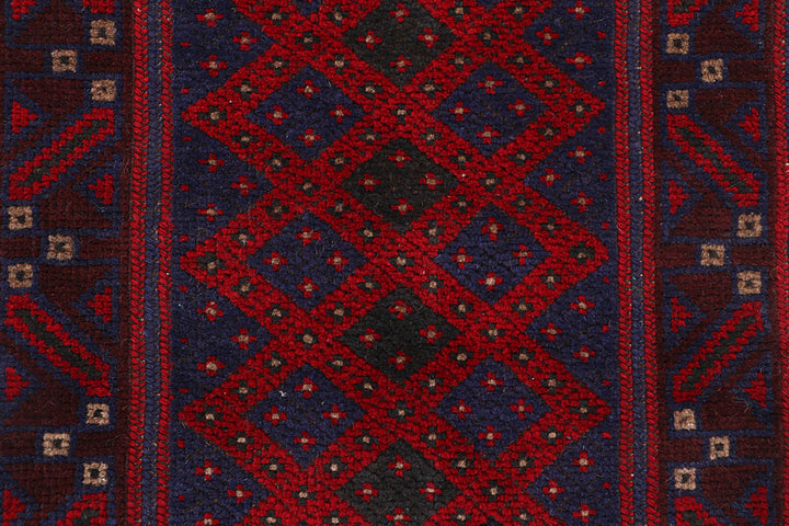 Dark Blue Mashwani 2' x 7' 10 - No. 63727 - ALRUG Rug Store