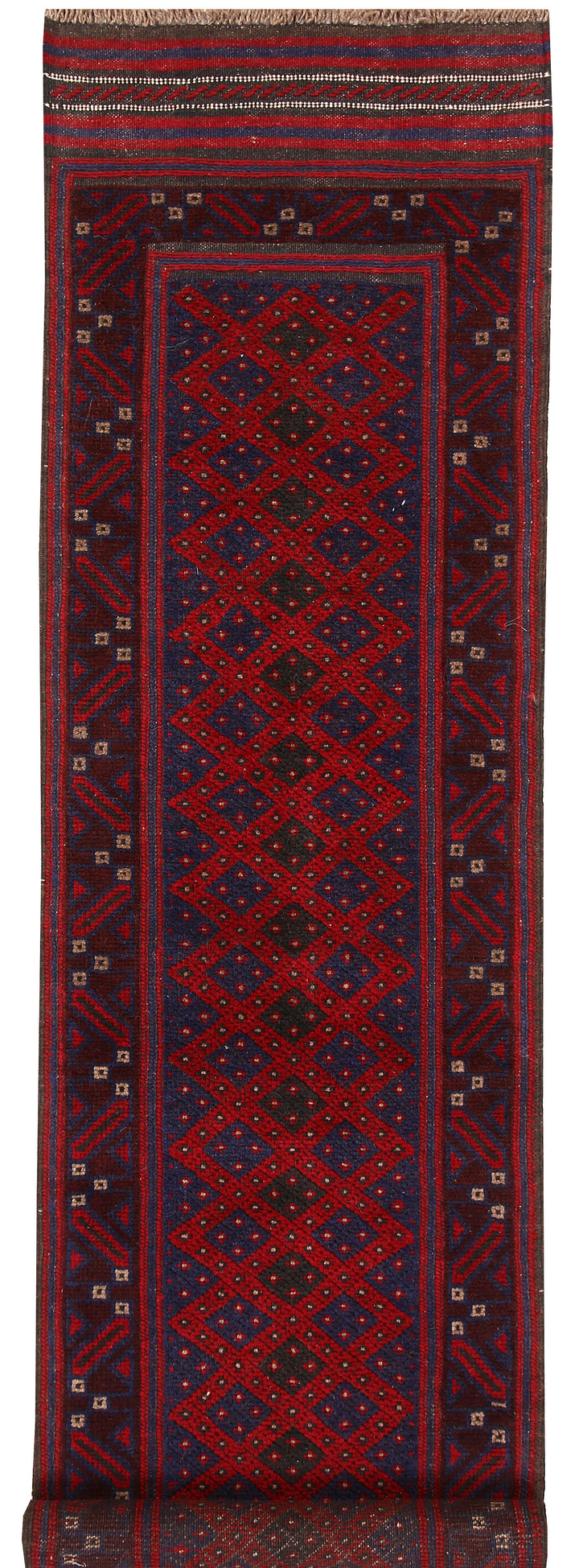 Dark Blue Mashwani 2' x 7' 10 - No. 63727 - ALRUG Rug Store
