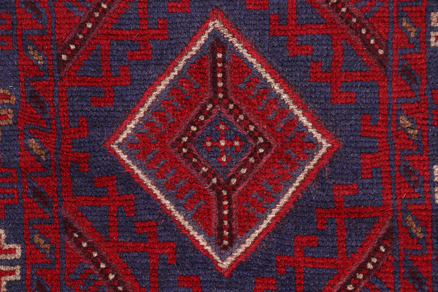 Dark Red Mashwani 2' x 7' 11 - No. 63728 - ALRUG Rug Store