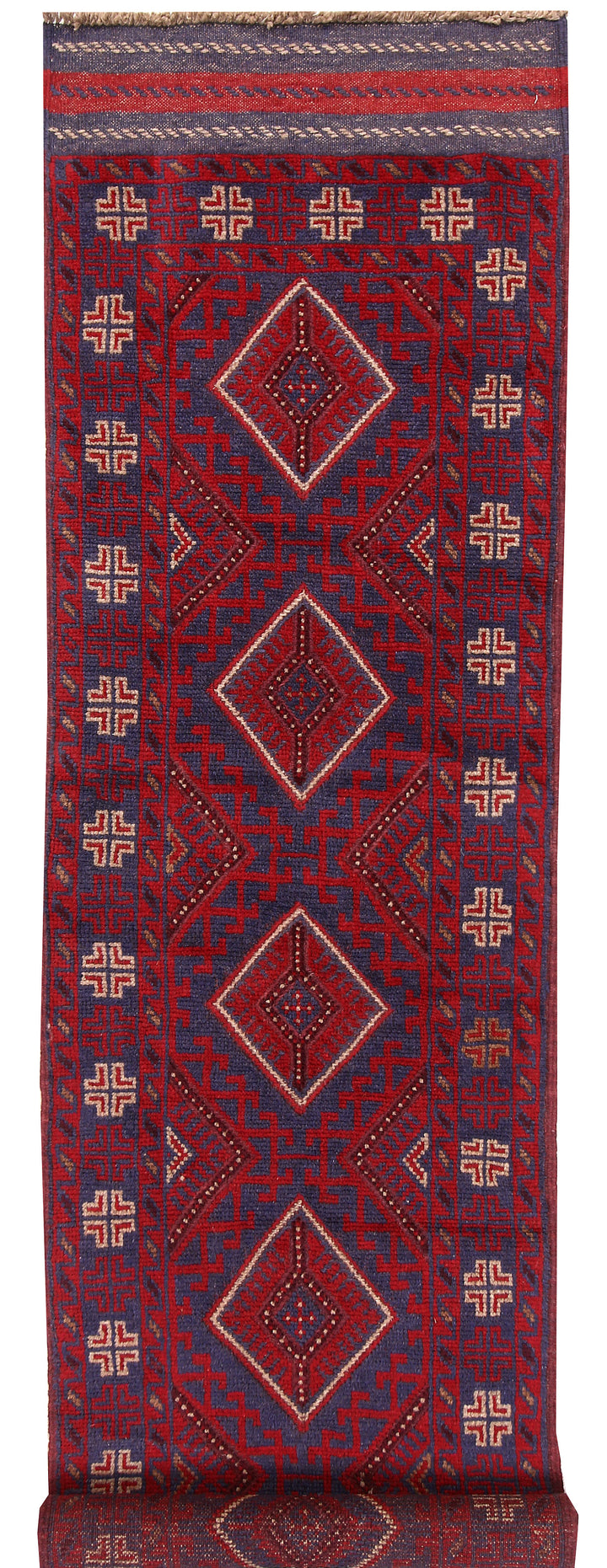 Dark Red Mashwani 2' x 7' 11 - No. 63728 - ALRUG Rug Store