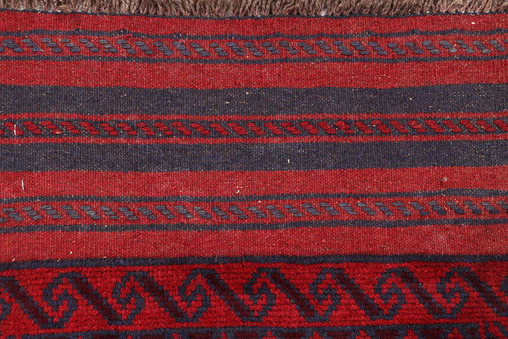 Dark Red Mashwani 1' 11 x 8' 4 - No. 63732 - ALRUG Rug Store