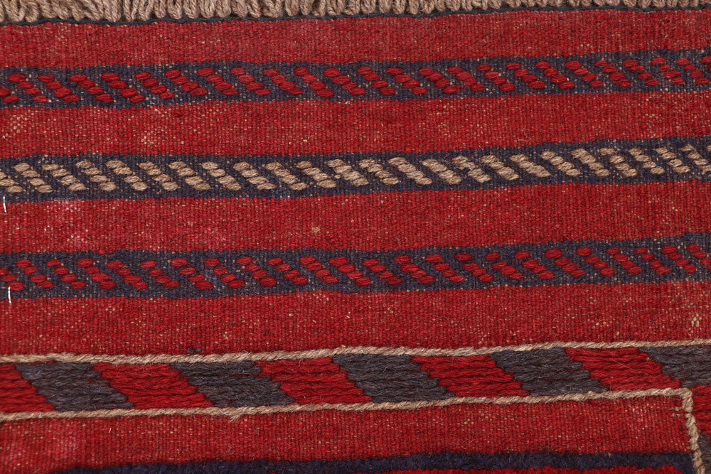 Dark Red Mashwani 1' 10 x 8' - No. 63733 - ALRUG Rug Store