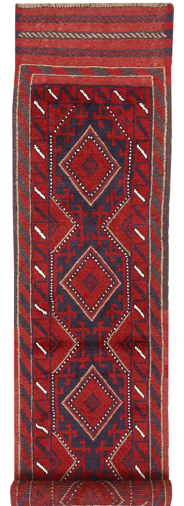 Dark Red Mashwani 1' 10 x 8' - No. 63733 - ALRUG Rug Store