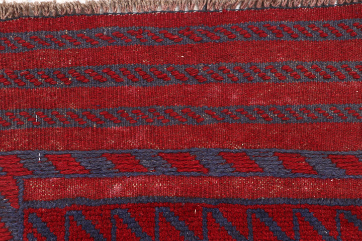 Dark Red Mashwani 2' x 8' - No. 63734 - ALRUG Rug Store