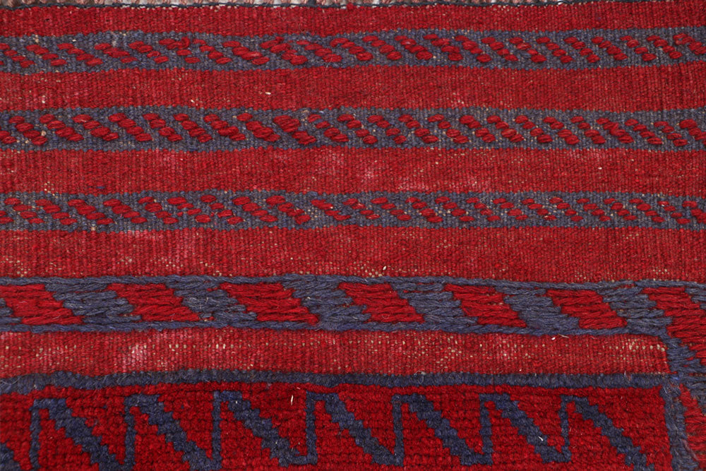 Dark Red Mashwani 2' x 8' - No. 63734 - ALRUG Rug Store