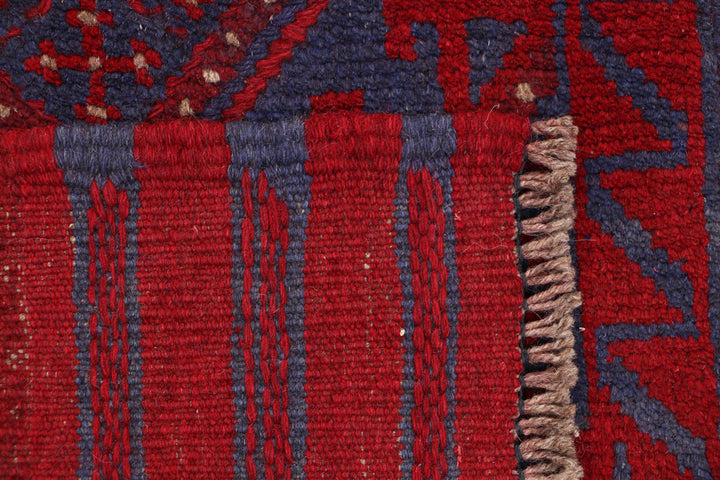 Dark Red Mashwani 2' x 8' - No. 63734 - ALRUG Rug Store