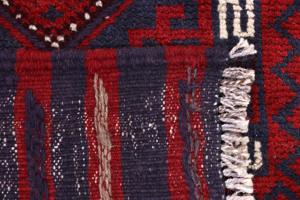 Dark Blue Mashwani 2' 2 x 8' - No. 63737 - ALRUG Rug Store