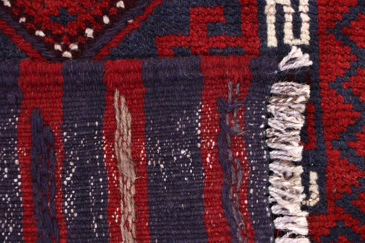 Dark Blue Mashwani 2' 2 x 8' - No. 63737 - ALRUG Rug Store