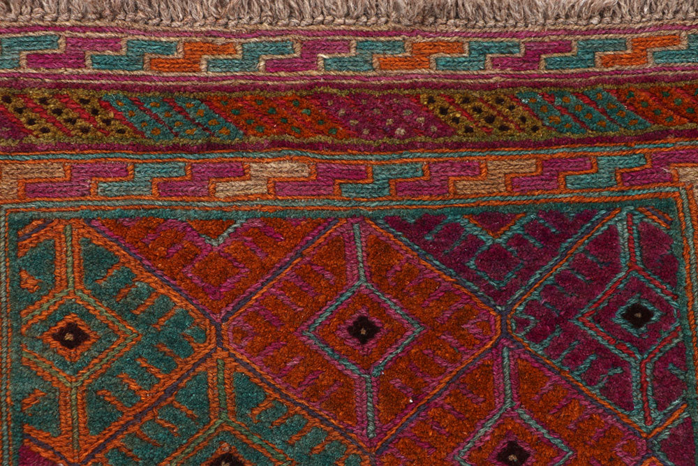 Multi Colored Mashwani 2' 9 x 12' 8 - No. 63742 - ALRUG Rug Store