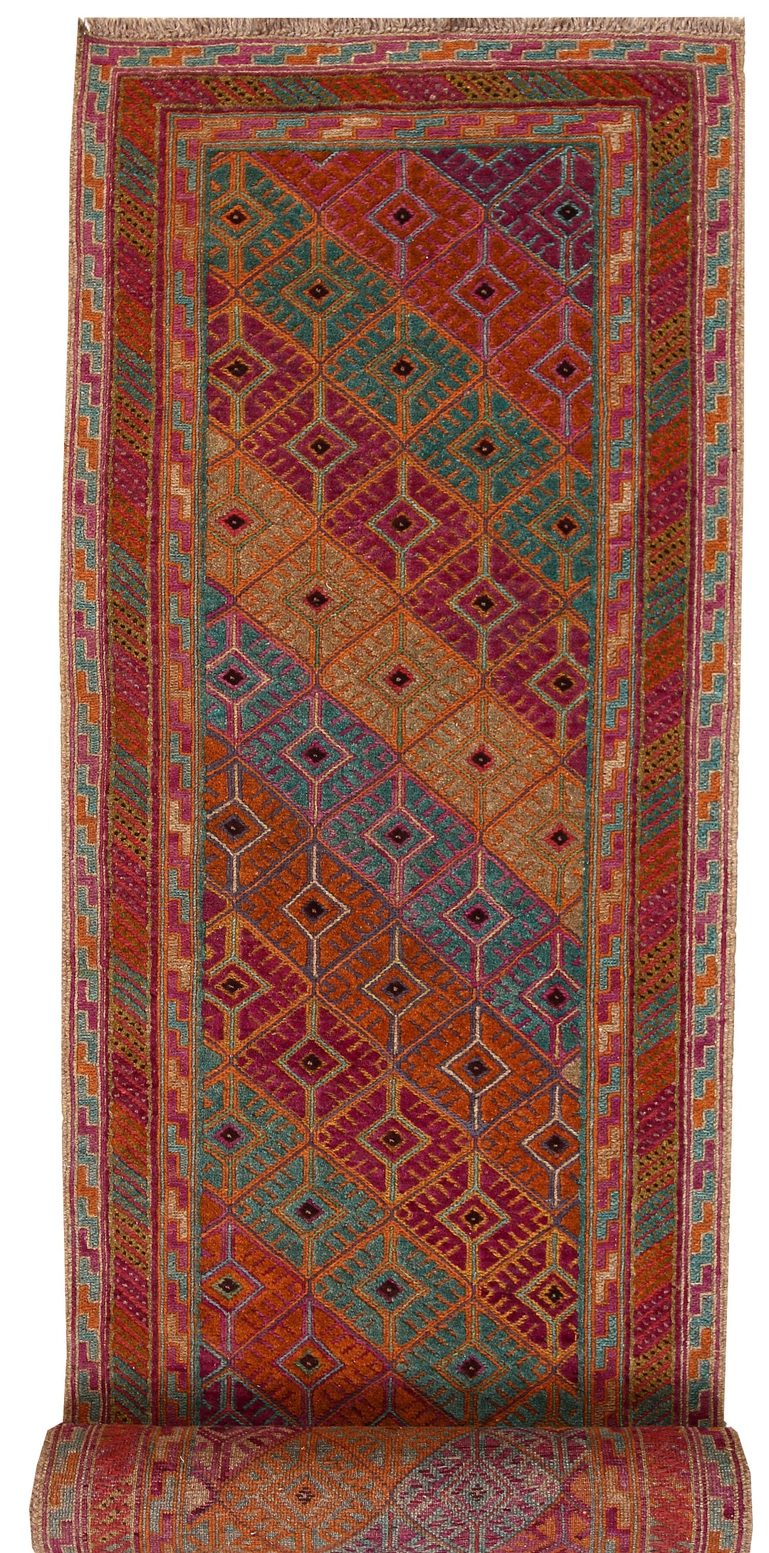 Multi Colored Mashwani 2' 9 x 12' 8 - No. 63742 - ALRUG Rug Store