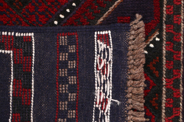 Dark Blue Mashwani 2' 5 x 12' 8 - No. 63743 - ALRUG Rug Store