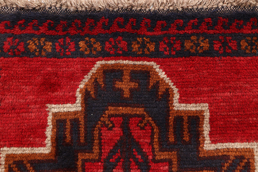 Dark Red Baluchi 2' 4 x 8' - No. 63751 - ALRUG Rug Store