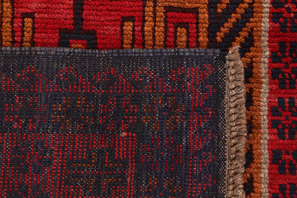 Dark Red Baluchi 2' 4 x 8' - No. 63751 - ALRUG Rug Store