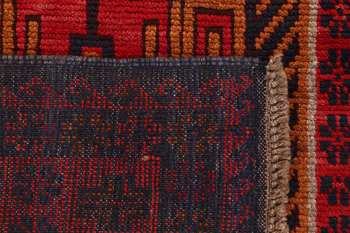 Dark Red Baluchi 2' 4 x 8' - No. 63751 - ALRUG Rug Store